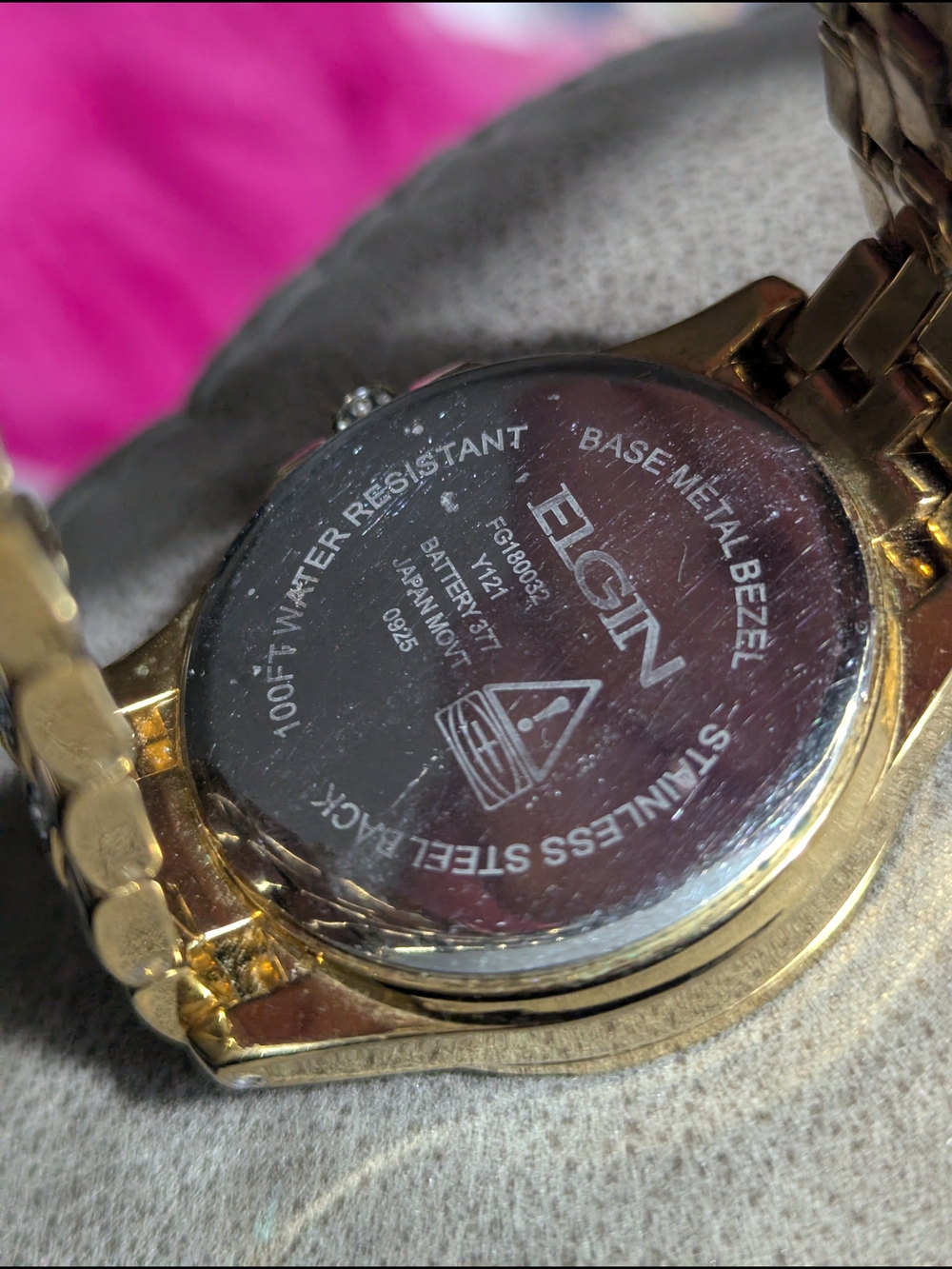 Gent's Gold & Crystal Skeleton Dial Watch by Elgin - Picture 7 of 13